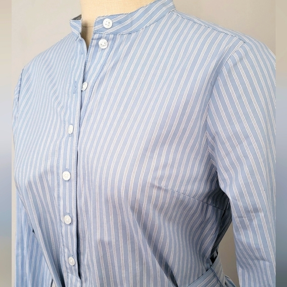 Michael Kors Belted Poplin Button-up Shirt Dress - Picture 5 of 12